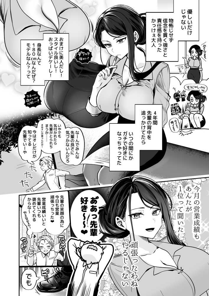 【RAWマンガ】デカ女上司と元チャラ男の後輩くん ＃1｜まろ茶庵 (p5)