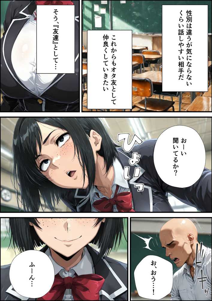 【RAWマンガ】地味顔爆乳オタ友からの誘惑が止まらない｜握りとうふ (p3)