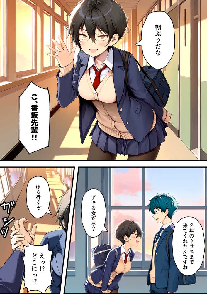 【RAWマンガ】目つきの悪いボーイッシュなTSカフェ店員さんはお願いしたら中出しセックスさせてくれる(チョロい)|悪魔ほろほろ (p33)