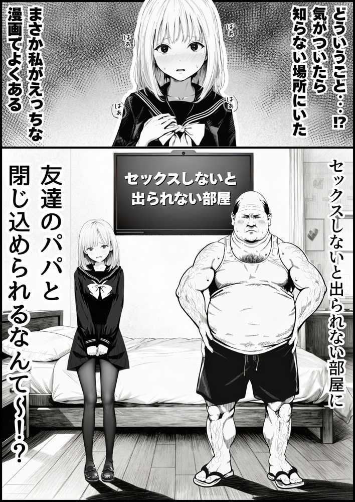 【RAWマンガ】セックスしないと出られない部屋に親友のパパと閉じ込められたんですけど〜!?|竿役が種付けおじさんじゃないとヌケないんだが・・・ (p3)