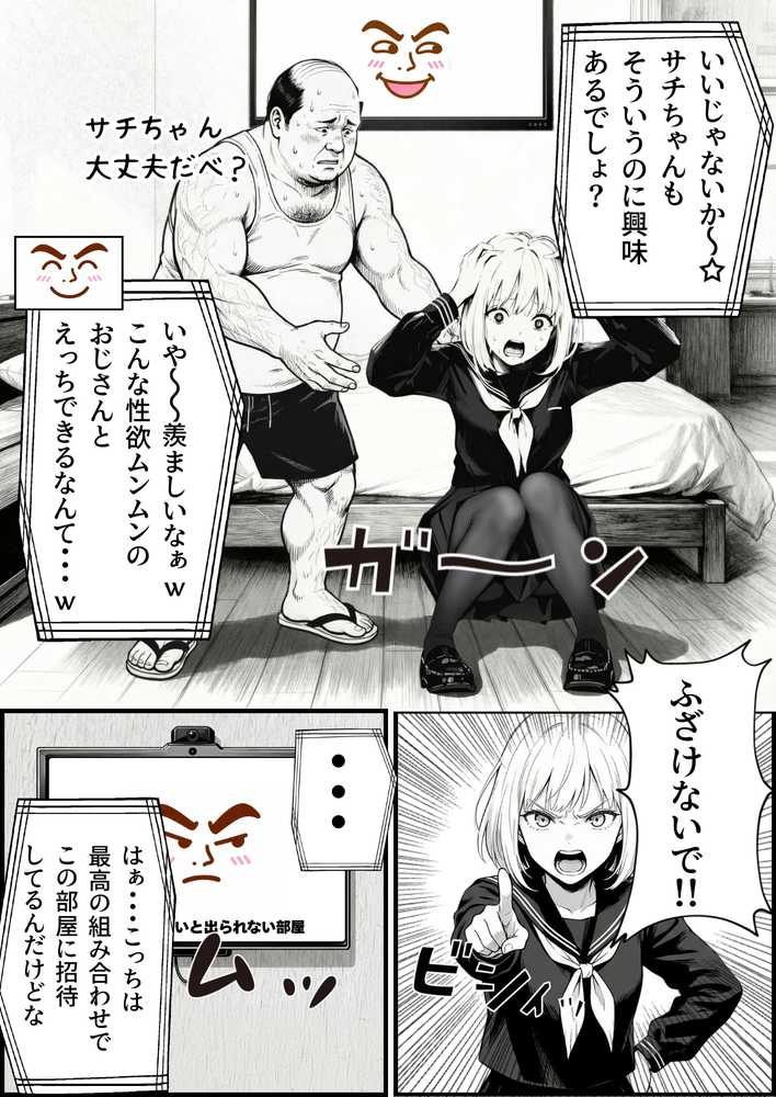 【RAWマンガ】セックスしないと出られない部屋に親友のパパと閉じ込められたんですけど〜!?|竿役が種付けおじさんじゃないとヌケないんだが・・・ (p8)