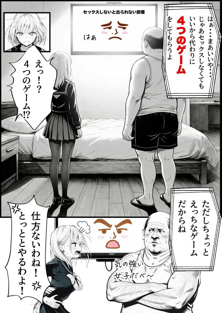 【RAWマンガ】セックスしないと出られない部屋に親友のパパと閉じ込められたんですけど〜!?|竿役が種付けおじさんじゃないとヌケないんだが・・・ (p9)