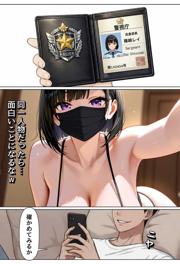 強気な裏アカ警察官、潮だくセックスで二か月後に分からされる話