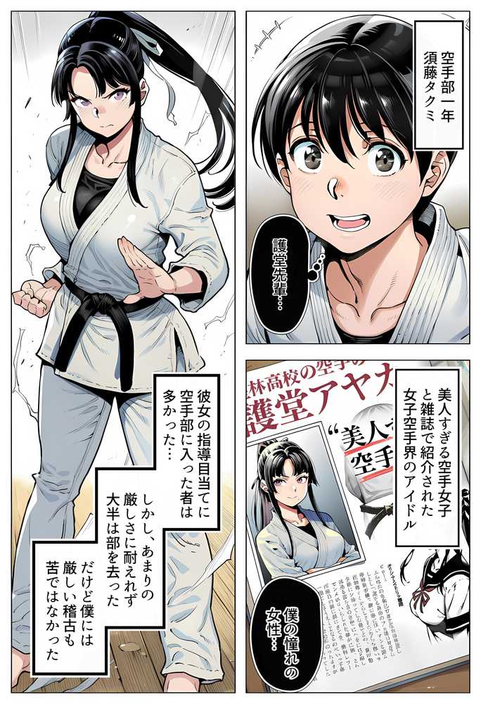 【RAWマンガ】ボクが好きな空手部の先輩が、クズ男に敗北してNTR快楽セックスされる話｜えたあなる (p3)