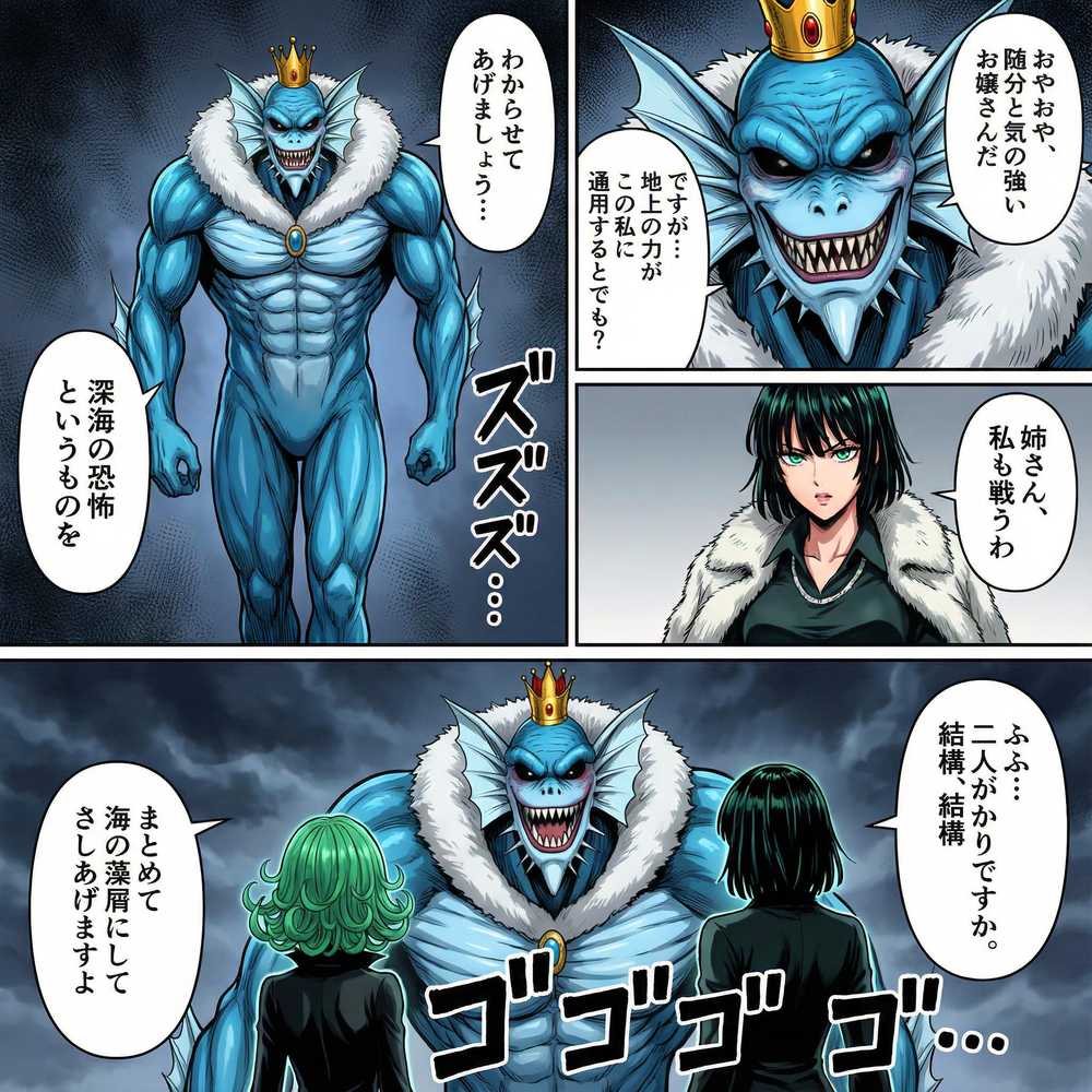 【RAWマンガ】デカマラ気質な深海王と美人姉妹 3P+αの孕ませ調教|はらませてよ (p15)