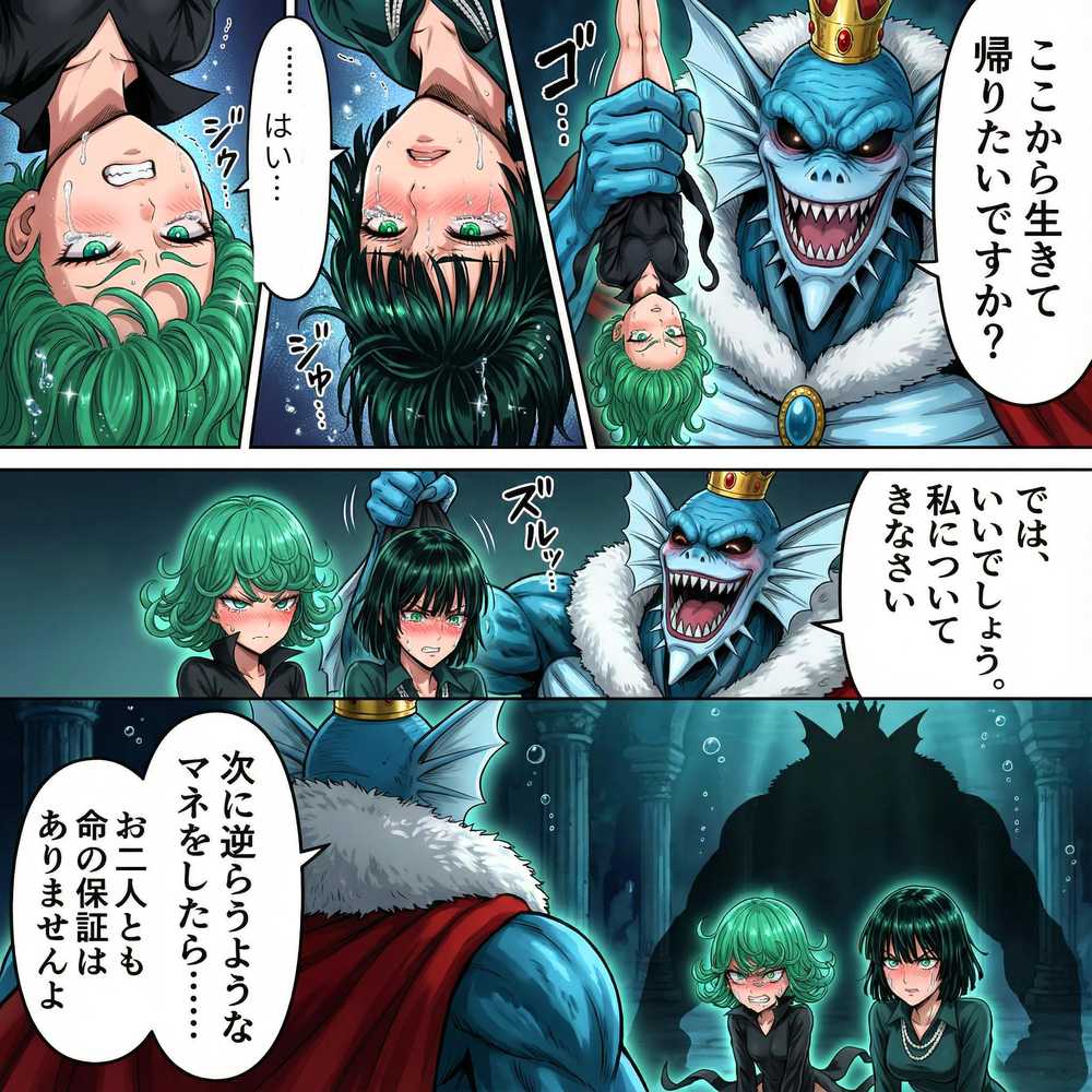 【RAWマンガ】デカマラ気質な深海王と美人姉妹 3P+αの孕ませ調教|はらませてよ (p18)