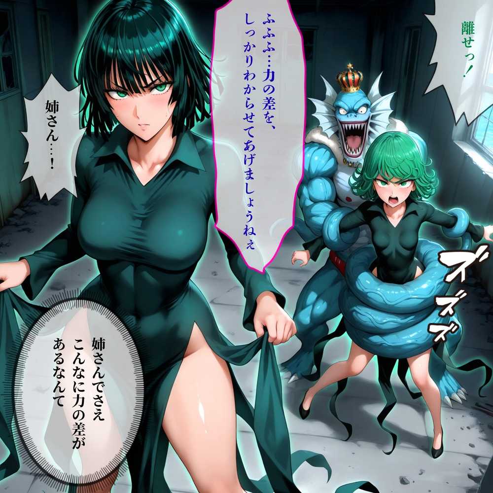 【RAWマンガ】デカマラ気質な深海王と美人姉妹 3P+αの孕ませ調教|はらませてよ (p5)