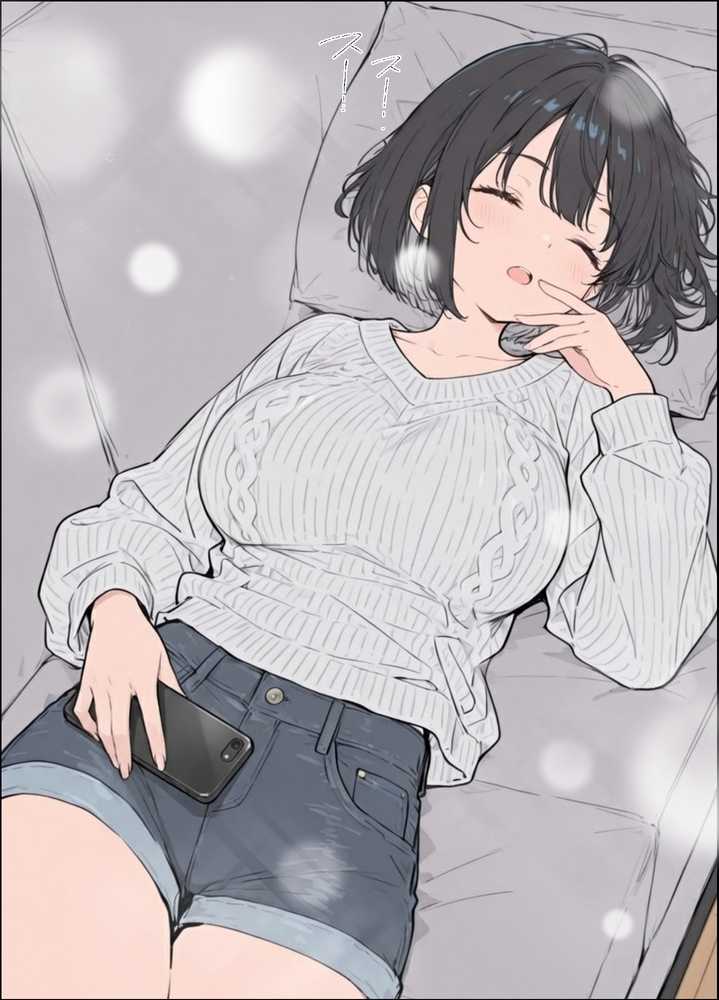 物価高で同棲した巨乳黒髪ボブ妹に密着勃起…ごっくんフェラから甘々中出しSEXした話