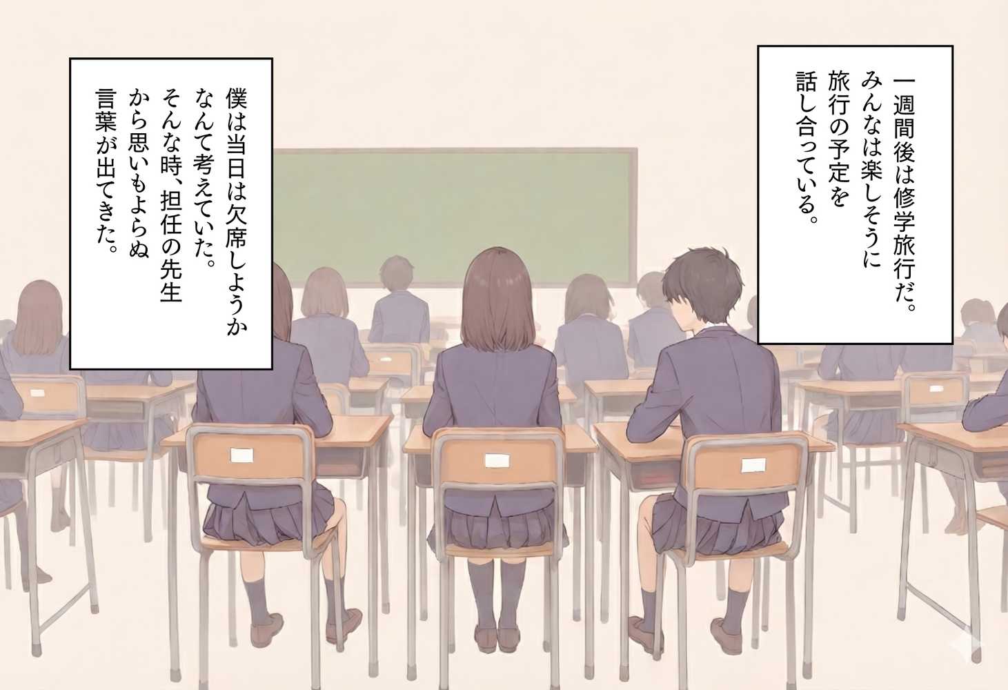 【RAWマンガ】修学旅行2―好きだった一軍ギャルに、女子部屋に誘われ迫られた話。｜ぱんなっつ (p7)