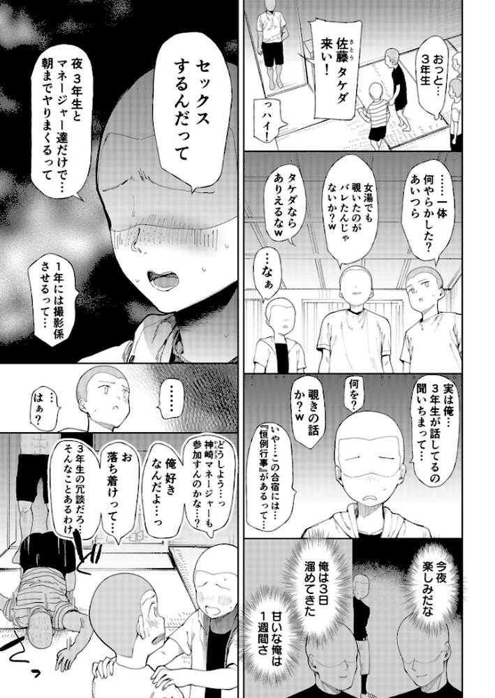 【RAWマンガ】〇□学園野球部〜真夏の合宿中に種付けされる女子マネージャーたち〜 【18禁】｜どえむたん (p6)