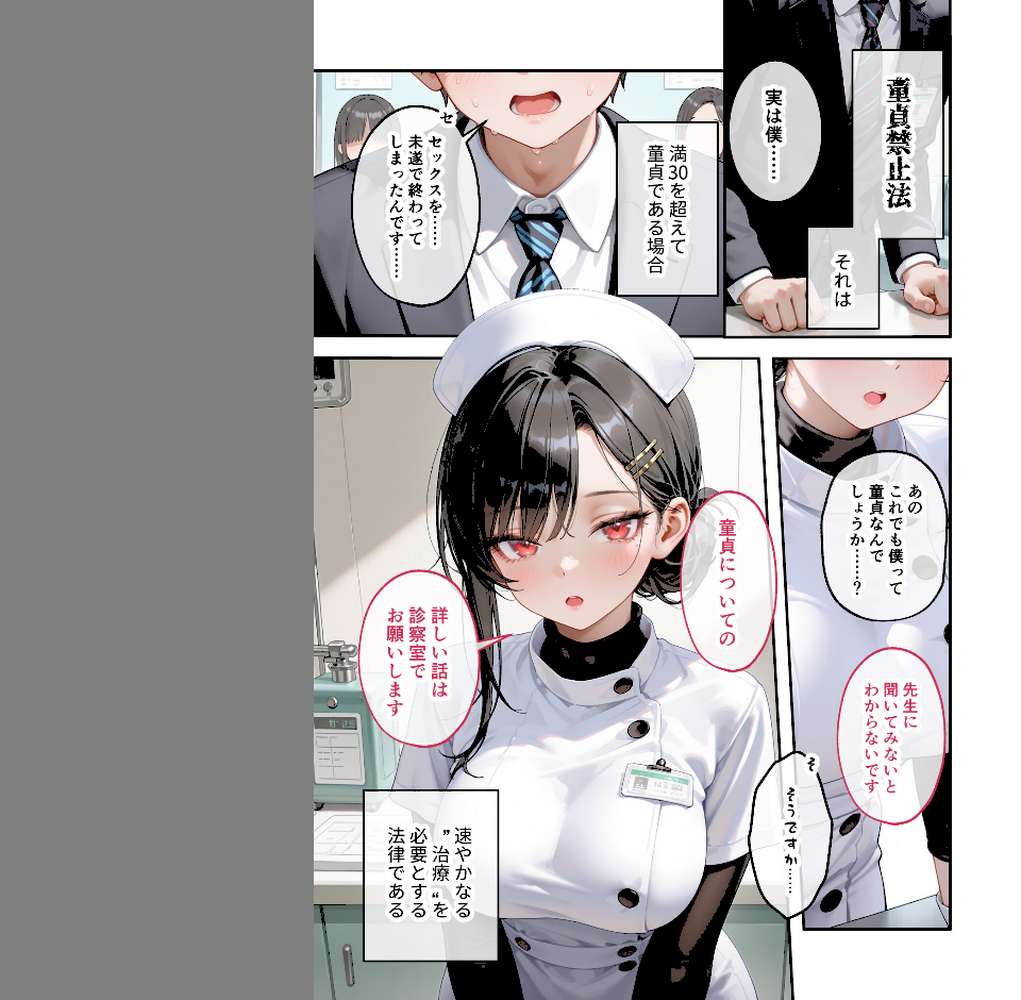 【RAWマンガ】童貞撲滅！セックス・クリニック（2）〜白衣の天使に痴療された僕の童貞〜 モザイク版｜ラビットフット (p1)